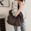 School Bag Japanese Large-capacity Shoulder Bag Fashionable and Lightweight Tote Bag Drawstring Lazy Wind Pleated Messenger Bag Simple Casual Bag