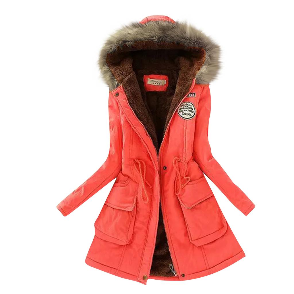 Женская модная однотонная осенне-зимняя хлопковая куртка с капюшоном и шнурком