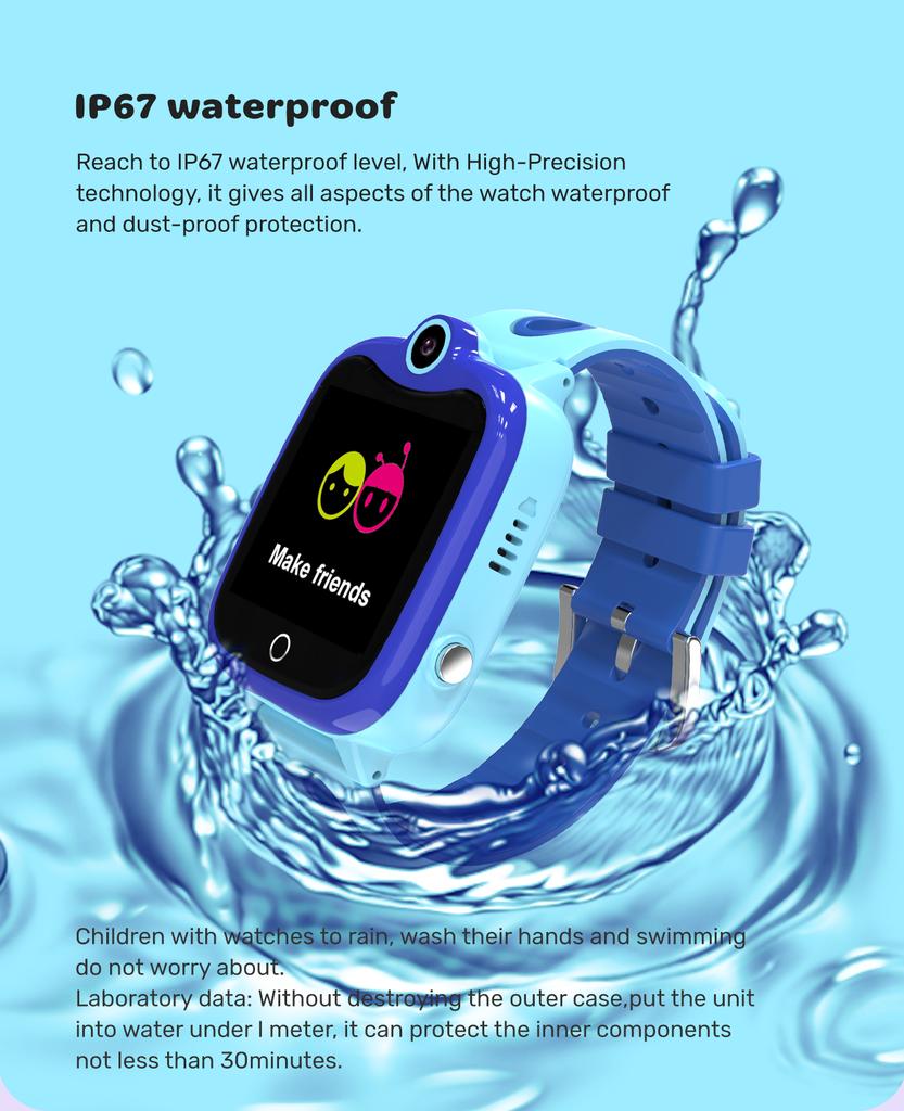 Kids Gps Smart Watch D06s Pedometer Positioning Ip67 Waterproof Smartwatch Children Safe Smartwrist Band Android Ios