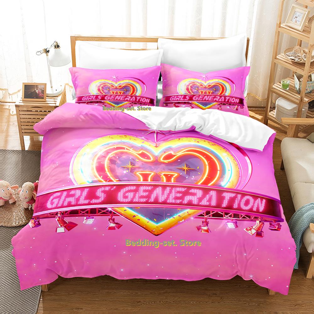 Kpop Young Girls Generation Комплект постельного белья Односпальный Двуспальный Full Quen King-Sized Размеры Размеры Комплект постельного белья Взрослые Дети Спальня Трехкомпонентные комплекты