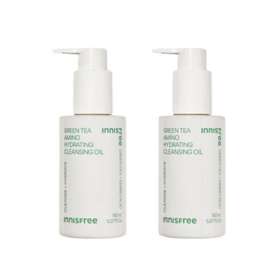 Innisfree Green Tea Amino Moisture Cleansing Oil Gentle Makeup Remover & Hydrating 150ml x 2pcs