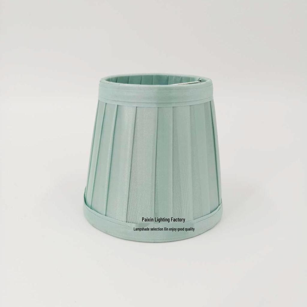 European Style Handmade Pleated Fabric Lampshade for Pendant and Wall Lamps