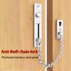 Сверхпрочный замок из нержавеющей стали с цепью безопасности, матовый никелевый отделочный материал, противоугонная защита двери для безопасности дома, отеля, квартиры
