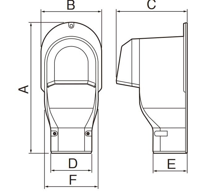 Panasonic Wall Surface Outlet Cover DAS2605B Dust Removal Ventilation for Air Conditioners