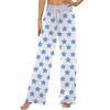 Women's Fashion Casual Comfortable Pajama Pants Printed Drawstring Wide Leg Pants