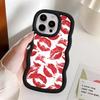 Ретро и сексуальный чехол с принтом красных губ для iPhone 11 13 12 17 Air 16 Pro Max 14 15 Plus XR 8 Мягкая крышка для телефона