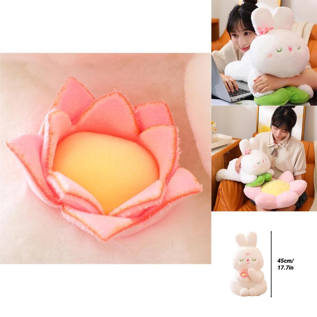 Новая плюшевая игрушка-кролик, мягкая и пушистая подушка-сиденье в позе лотоса, сидящий кролик, идеальный подарок для детей, плюшевый кролик)