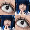 Косплей Цветные Контактные Линзы для Глаз 2 шт. Цветные Контактные Линзы Белые Аниме Контакты Хэллоуин Черные Цветные Линзы