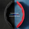 Suede Leather Steering Wheel Cover 38cm Car Steer Wheel Protector Textured Anti Slip Sweatproof Universal Decoration Accessories