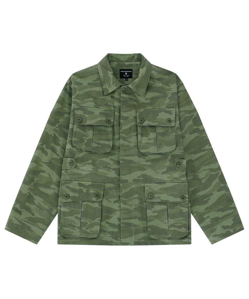 Hongwoosung Jungle Fatigue Danim Jacket_Olive
