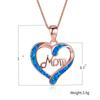 Мама письма в форме сердца кристалл кулон ожерелье ювелирные изделия подарок на день матери для мамы