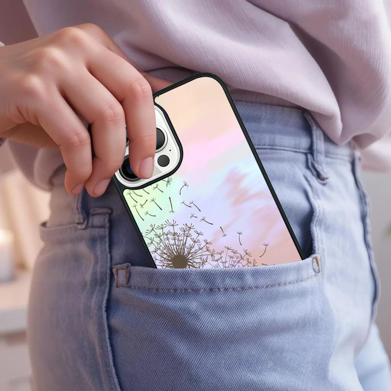 Чехол для телефона с одуванчиками для iPhone 17 Air 15 16e 14 13 Pro Max Coque 12 11 Pro Max PLUS