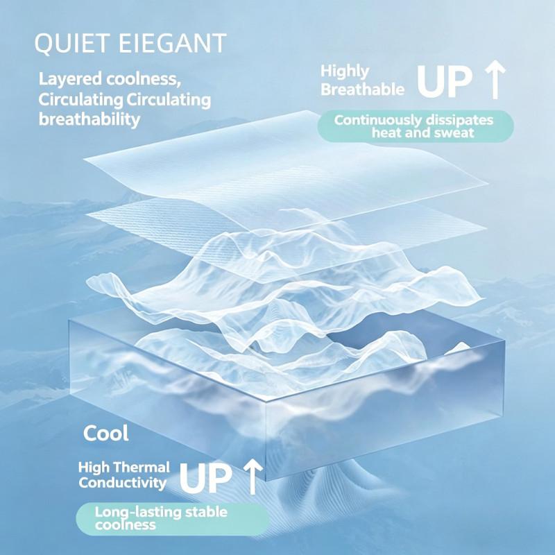 3pcs Machine washable summer ice silk mat set, soft, breathable and non-stuffy, a must-have bedding for the family