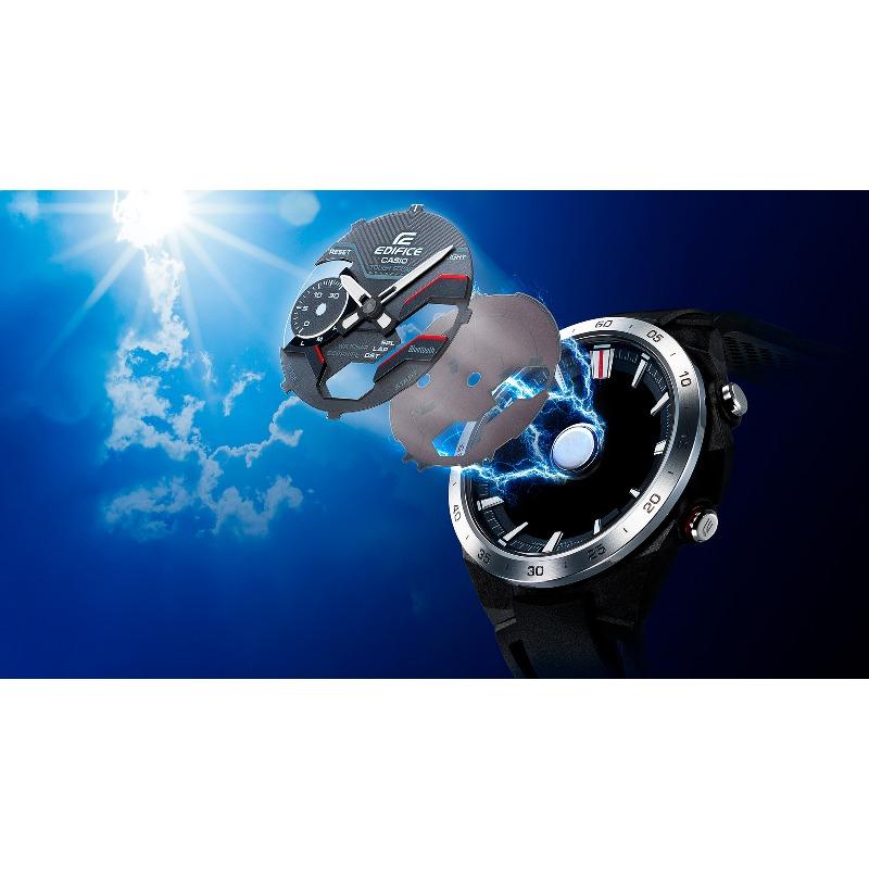 Casio Edifice Men's Stainless Steel 100M Water Resistant Analog Quartz Watch ECB-2200YCB-2A