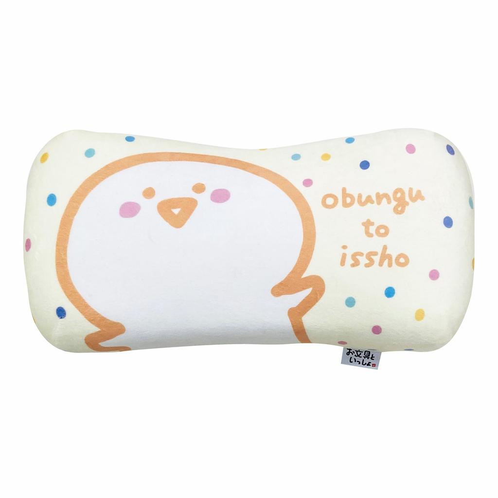 MORIPiLO с канцелярскими принадлежностями, подушка из пены с эффектом памяти 16x33x8 см, подушка для поддержки талии и спины, мягкая игрушка, желтая Morishita 4621551