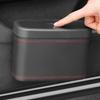 Waterproof Vehicle Trash Can PU Leather Hanging Storage Bin Car Press-down Storage Box  Car Storage