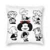 Cartoon Mafalda Characters Pillowcase Printing Fabric Cushion Cover Decor Quino Comics Throw Pillow Case Cover Sofa Zipper