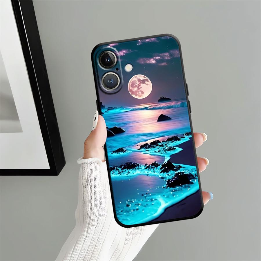 Чехол для телефона Apple iPhone 13 17 Pro Max 12 14 11 Air 16 15 Pro 7 8 XR XS MAX Funda Чехол для телефона с рисунком «Морской пейзаж»