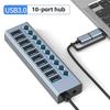 Двухпортовый 10-в-1 USB C Hub многопортовый адаптер с высокоскоростной передачей данных для ноутбука MacBook