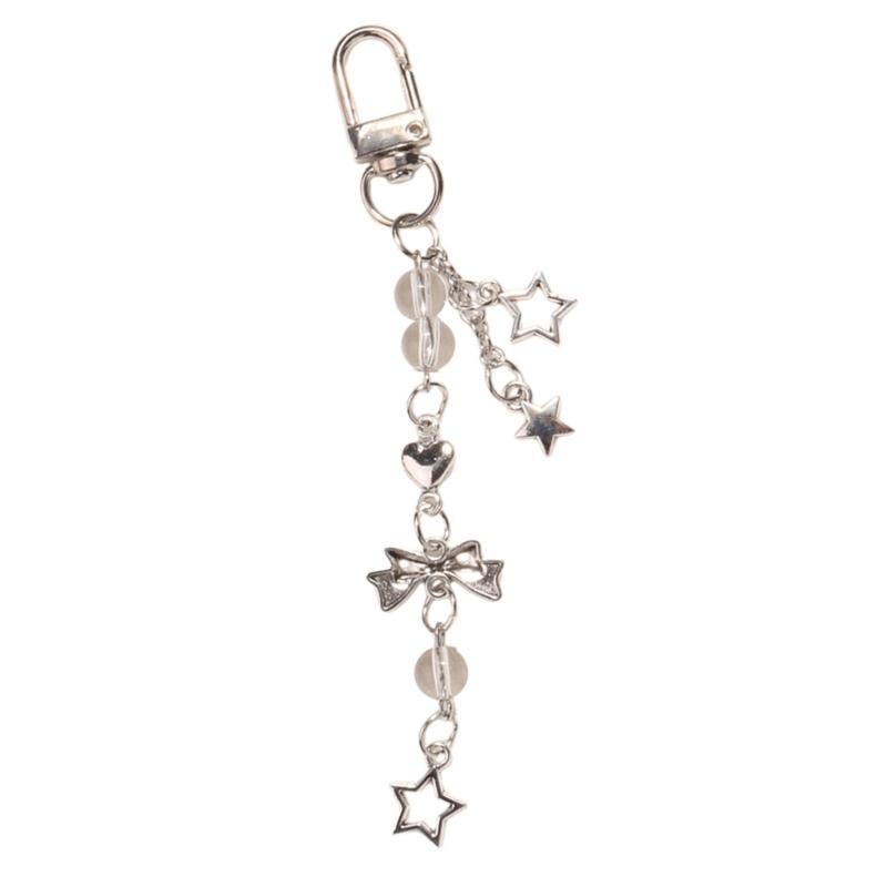 Eye Catching Heart Bear Key Chain Pendant Butterfly Knot Key Rings for Phones