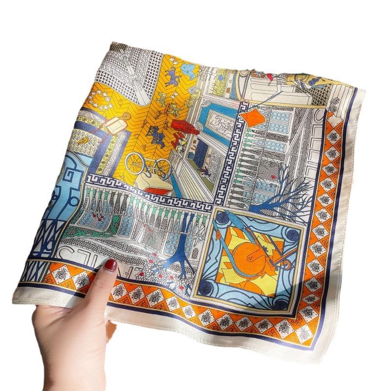 Spring New Silk Printed Silk Scarf High Quality Mulberry Silk Square Scarf Business Gift Shawl