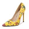 Desinger Printed Patent Leather Stripper High Heels Women Pumps Stiletto Pointed Toe Shoes Fashion Sexy Nightclub Dress Shoes