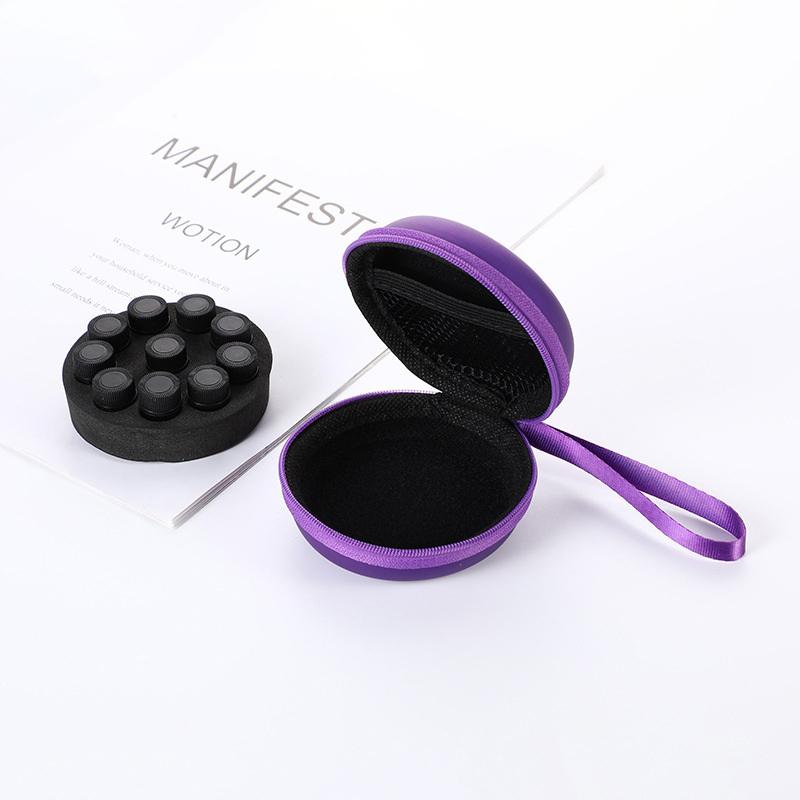 1-2Ml Pu Portable Essential Oil Case 10 Bottles Perfume Oil Bag Essential Oil Box Travel Organizer Carrying Holder Storage Bag