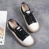 Осенние женские туфли из натуральной кожи белого цвета, летние кроссовки на плоской подошве, женские кроссовки из вулканизированной кожи черного и белого цвета, повседневные кроссовки 35-40