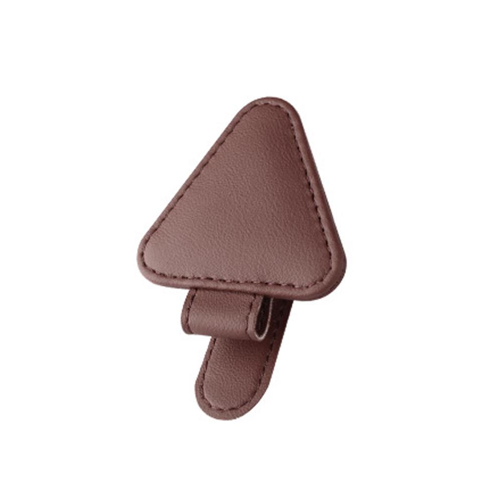 ПУ автомобильный держатель для очков, треугольный солнцезащитный козырек, оправа для очков, держатель для билетов и документов, органайзер, аксессуары