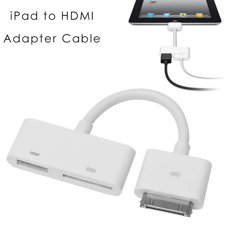 Цифровой AV HDMI адаптер для HDTV для нового iPad (iPad 3) / iPad 2 / iPad / iPhone 4 и 4S / iPod Touch 4(белый)