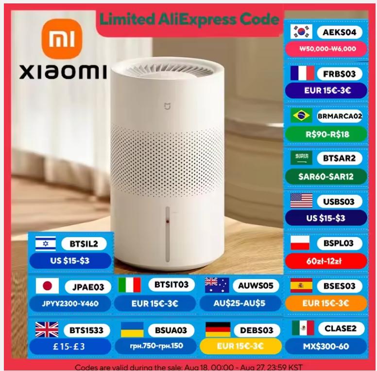 Xiaomi Увлажнитель воздуха MIJIA Mist-Free 3 (400) Для дома 4 л Освежитель воздуха Увлажнители воздуха Ароматерапия эфирными маслами Диффузор для духов