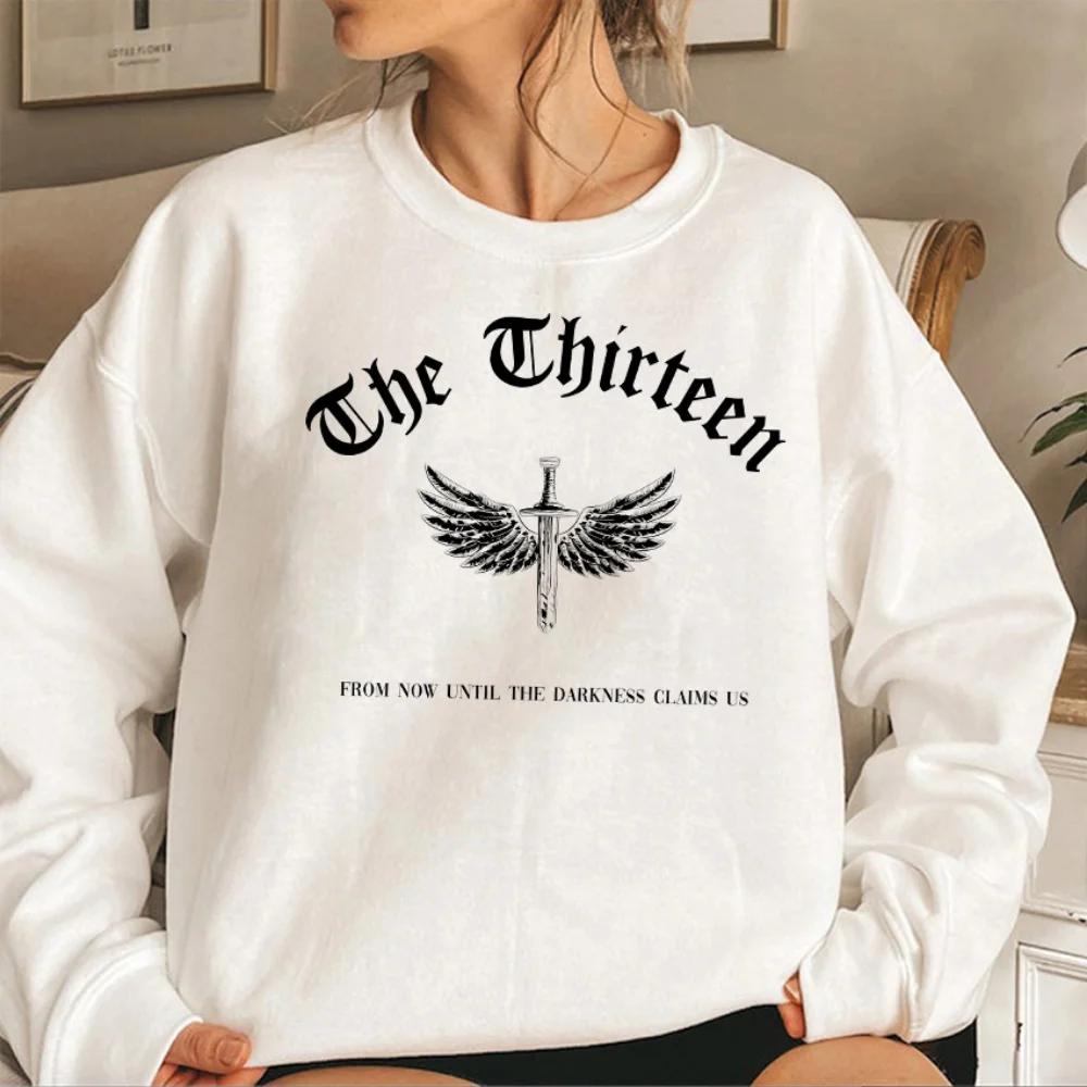 Винтажный толстовка Throne of Glass Acotar Night Court SJM The Thirteen Hoodie Court of Dreams Blackbeak Coven Rhysand Sweatshirt