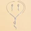 3PC Women's Fashion Claw Chain Series Design Earrings, Necklaces, Zircon Sets, Wedding Parties, Festival Gifts
