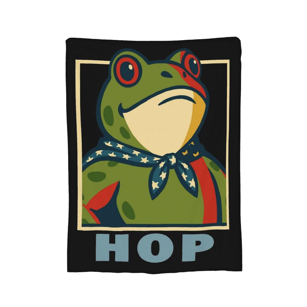 Portland Frog Protest Resist Frog Blanket Fleece Decoration  Breathable Super Soft Throw Blankets for Home Bedding Throws