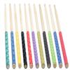2 Pcs Drum Stick Anti-slip Sleeve Fish Scale Pattern Colorful Drumsticks Handle Protectors Covers