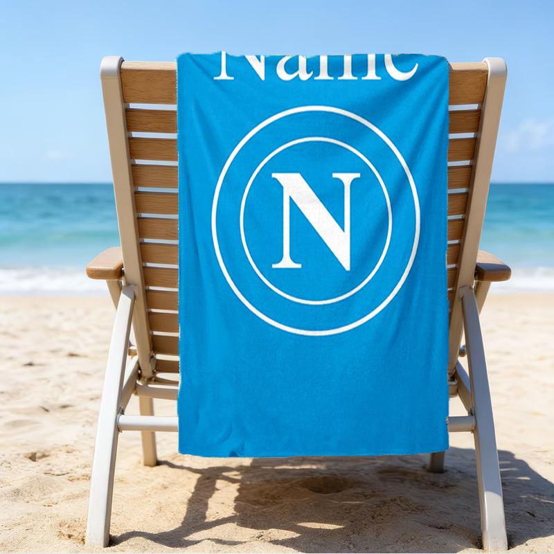Custom Name Ultrasoft Beach Towel With Napoli Themeideal For Pool Camping Diving Perfect Travel Essential Vibrant Beach Towel