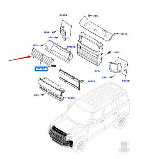 LR129985 Дефлектор воздуха для Land Rover New Defender 2020