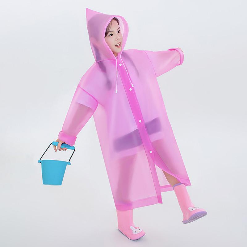 Kid Waterproof Raincoat Poncho Non-Disposable Rain Gear Jacket Student Children Travel Raincoat Rainwear Outdoor Hiking Coat