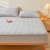 Class A Raw Cotton Soybean Padded Mattress, Thickened Solid Color Cotton Mattress, Mattress Protective Cover, Dust-proof and Non-slip Bed Sheet Cover