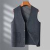 Новое мужское пальто осенне-зимний жилет высококлассный жилет папа мода повседневный жилет