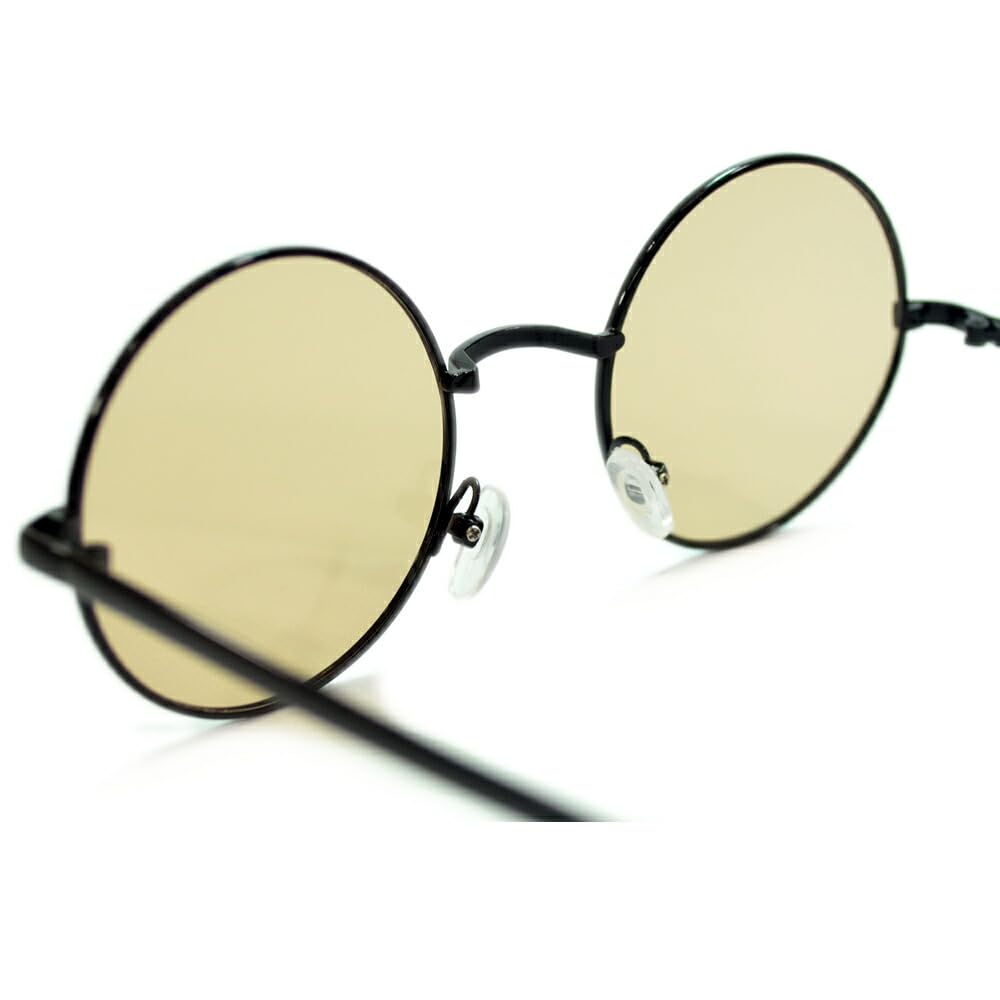 Солнцезащитные очки Date Glasses Round Boston Round Glasses Light Color Lens Light Color [MERRY PLEASURE] Мужские Женские