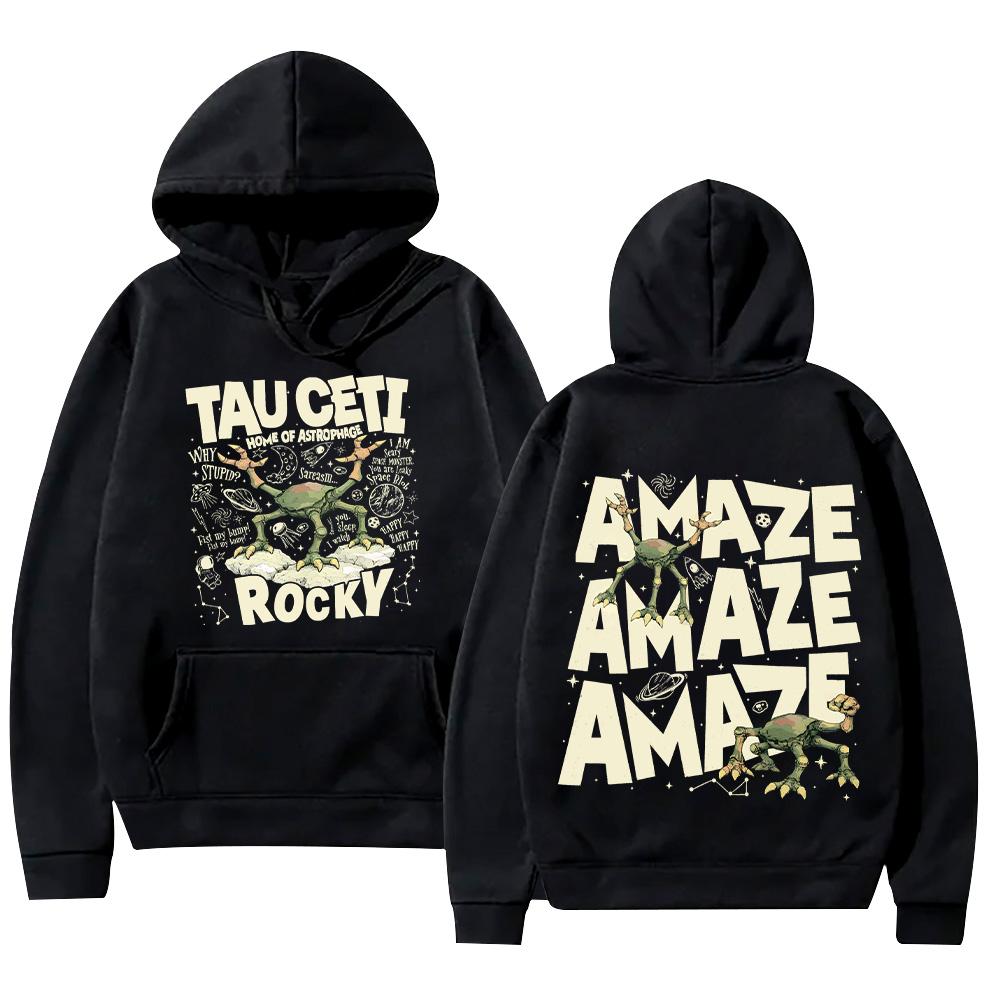 Project Hail Mary Hoodies Rocky Tau Ceti Home of Astrophage Cartoon Print Sweatshirts Sci Fi Lovers Gift High Street Tops Unisex Tops