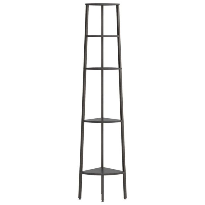 VidaXL Étagère d'angle 5 niveaux Noir 45,5x31,5x180 cm 336396