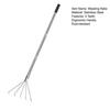 Handheld Weeding Rake Stainless Steel Hand Rake with 5 Teeth Heavy Duty Gardening Rake for Cultivating Loosening Soil Spreading Mulch