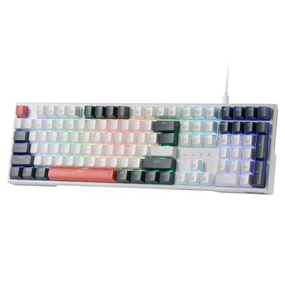 Игровая клавиатура Redragon RGB K668 RGB 104 клавиши 4 дополнительные горячие клавиши Проводная механическая клавиатура со звукопоглощающим пеноматериалом Модернизация Горячая замена разъема Смешанный