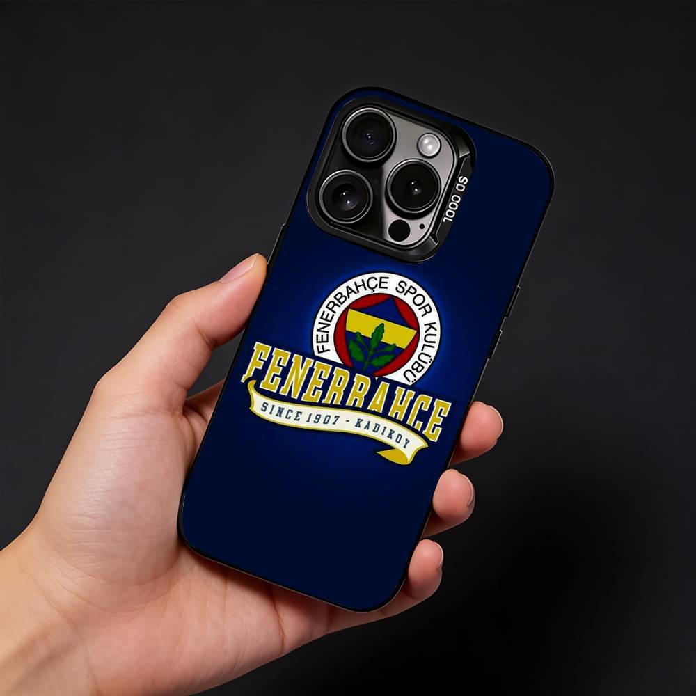 EPC Турция F-F Фенербахче Чехол для телефона для iPhone17, 16,15,14,13,12 Pro Max Черный Конфетный Матовый Ударопрочный Чехол