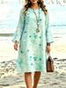 2026 New Autumn and Winter Women's Loose and Versatile Long-sleeved Dress, Comfortable and Casual Large Size Home Wear