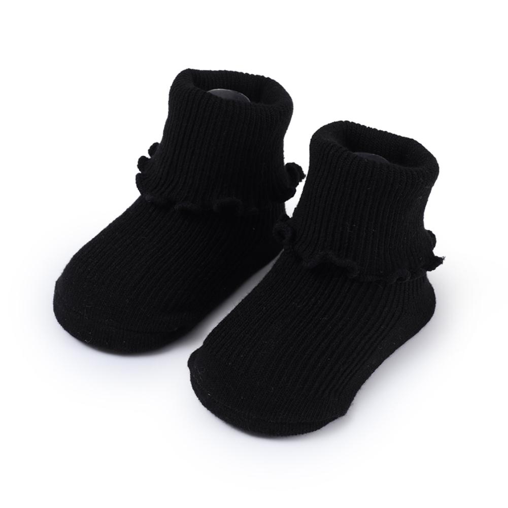 Носки для девочек, однотонные детские носки с оборками, детские носки принцессы