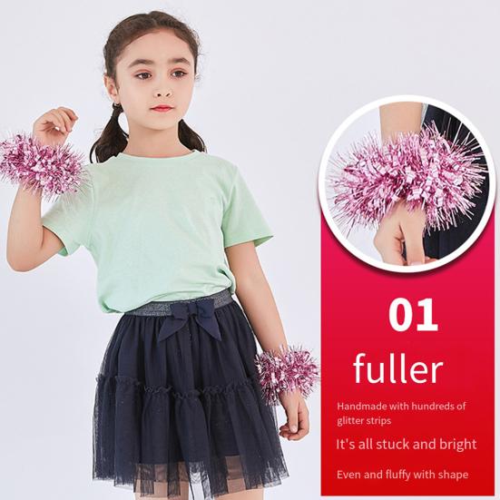 6 шт., помпоны для черлидинга, эластичный браслет, держатель для хвоста, веревки для волос, костюм для вечеринки, подарки, оптом для празднования команды, игры в волейбол