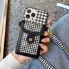 Luxury Houndstooth Card Bag Pu Leather Phone Case For Samsung Galaxy S22 Ultra S21 Plus S20 Fe A32 A22 A52 A12 A72 A53 A13 A33